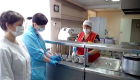 Проверка внешнего вида сотрудников пищеблока.