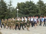 Парад на площади п. Целина . Отряд 5 "б" класса