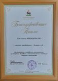 Благодарственное письмо "Патриотическое воспитание и  возрождение казачьих традиций"