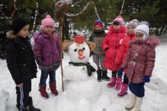 Вот такой у нас снеговик