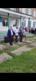 Выступление зам директора по УВР Лунев В.С. на торжественной линейке 1 сентября