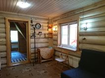 малый коттедж, зал с камином 