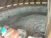 Подготовка свода алтаря под утепление.