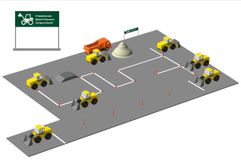 Управление фронтальным погрузчиком - открытая площадка