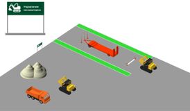 Управление экскаватором - открытая площадка