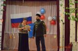 Ведущая Коврова В.А. и атаман станицы Нагайбакской Васильев А.П.