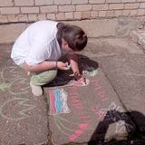 Конкурс рисунков на асфальте