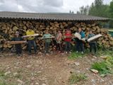Трудовой десант по укладке дров