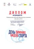 Диплом День зимних видов спорта - Лыжня России