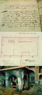 Прошение М.В.Ломоносова об учреждении химической лаборатории и его план этой лаборатории
