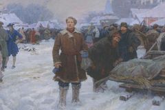 Ломоносов в Москве. Художник А.И.Васильев