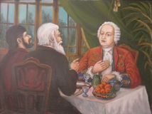 Земляки в гостях у Ломоносова в Петербурге. Художник Н.И.Уткин