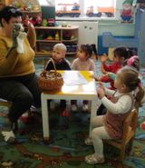 Открытый просмотр в 1 младшей группе "Поможем кошечке"