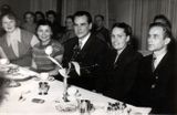 Советские артисты в гостях у финских коллег. Справа налево: Максим Гаврилов, Люция Теппонен, Георг Отс. Финляндия, 1954