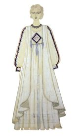 Эскиз академического концертного костюма для солистки Татьяны Перонь. 1989-1990 г.