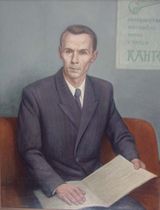 Лев Афанасьевич Косинский — дирижер «Кантеле». С портрета художника Валентина Чекмасова (картина находится в Доме Кантеле).