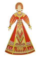 Эскиз женского костюма к танцу «Солнце». 1970-е гг.