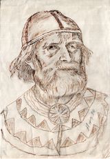 Портрет Максима Гаврилова работы вьетнамского художника. Сделан с натуры в 1994 г. в Финляндии