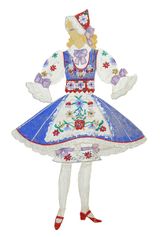 Эскизы костюмов для ингерманландского танца. 1967 г.