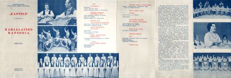 Программка «Кантеле» для выступлений в Финляндии, 1971 (разворот)