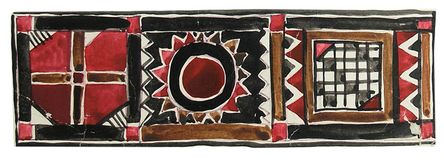 Узоры пояса и полосы к фартукам к женским костюмам для хора. 1975 г.