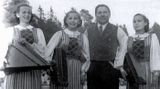 Эйла Раутио, Татьяна Антышева, Петр Титов, Лилия Быданова на гастролях в Финляндии. 1950-е годы