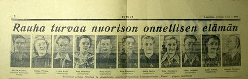 Их знали в лицо! Фотографии первых, принесших «Кантеле» победу за рубежом, в газете «Totuus» от 1 сентября 1951 года (суббота)