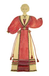 Эскиз академического концертного костюма для солистки Надежды Рогозиной. 1989-1990 г.