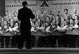 Хор и оркестр «Кантеле», дирижер – Семен Карп. Выступление в Москве в рамках Декады Карельского искусства и литературы, 1959