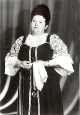 Валентина Лашина во время выступления в Москве, 1986 г.