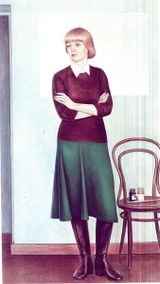 Валентин Чекмасов. Художник-график Тамара Юфа, 1978 (серия «Мои герои»). Твердая плита, темпера, лак