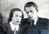 Евгения Юнина с мужем — Михаилом Червовым. 1953 г.