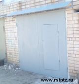 Гаражные ворота с врезной калиткой, сталь 3 мм