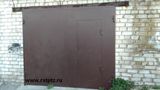 Гаражные ворота 3мм, покрытие матовой коричневой краской 3 в 1, 23000 р.