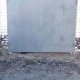 Распашные ворота, в гараж, сталь 3 мм