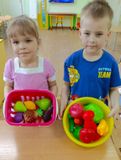Игра Витамины на столе, младшая группа