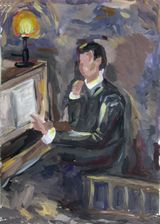 Башилова Кристина, 15 л. За работой. ХШ им. В.А. Серова, г. Тверь