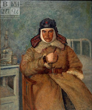 Портрет гвардии сержанта П.Н. Сафонова. 1932 г. http://mashkovmuseum.ru/vyistavki/vystavki-base/zashhitniki-rodinyi-v-iskusstve-mashkova