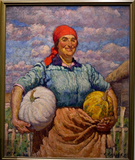 Колхозница с тыквами. 1930 г.