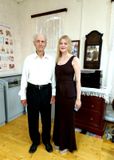 День района. В музее Евсеев В.В. с внучкой Вероникой.