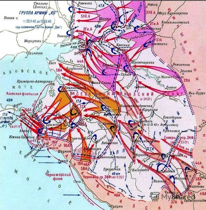 План фашистских войск по захвату кавказа в 1942