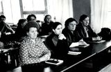 Читатели и работники на читательской конференции по роману Ю.Бондарева "Берег". 80-е годы