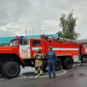 Пожарное учение в Спортивной школе