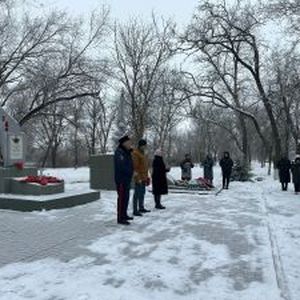 Участие в митинге, посвященном освобождению станицы Кривянской от немецко-фашистских захватчиков