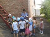 Инструктаж после эвакуации, сверка детей по списку