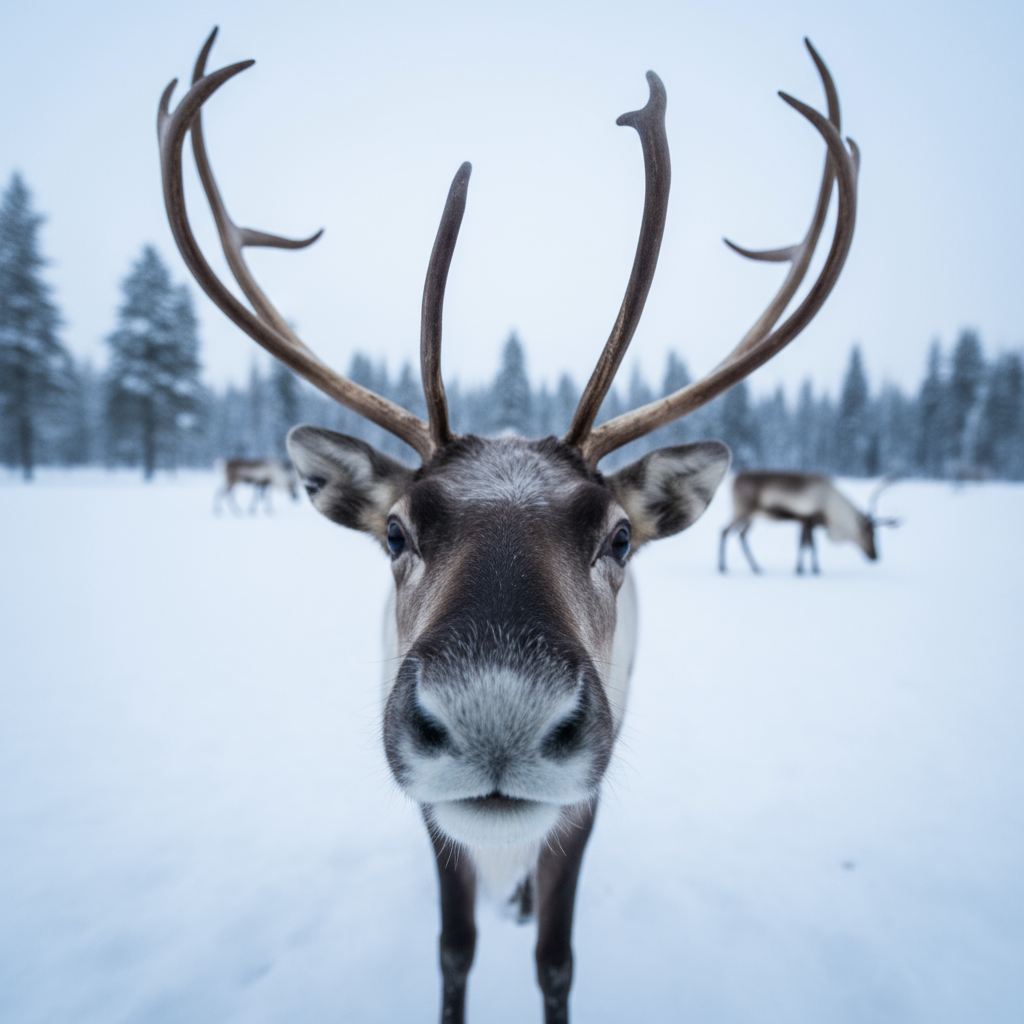 Фото водопада Кивач с упряжкой хаски и северными оленями: экскурсия в Карелии у реки Суна