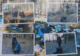 Семья Зубковых на уборке мусора в лесу станицы Вёшенской