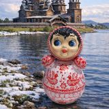 Котовская неваляшка с карельскими узорами