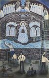 Веренцова Анна, 14 лет Н.К.Рерих с сыновьями и братом В.К.Рерих расписывают фреску изображающую Царицу Небесную