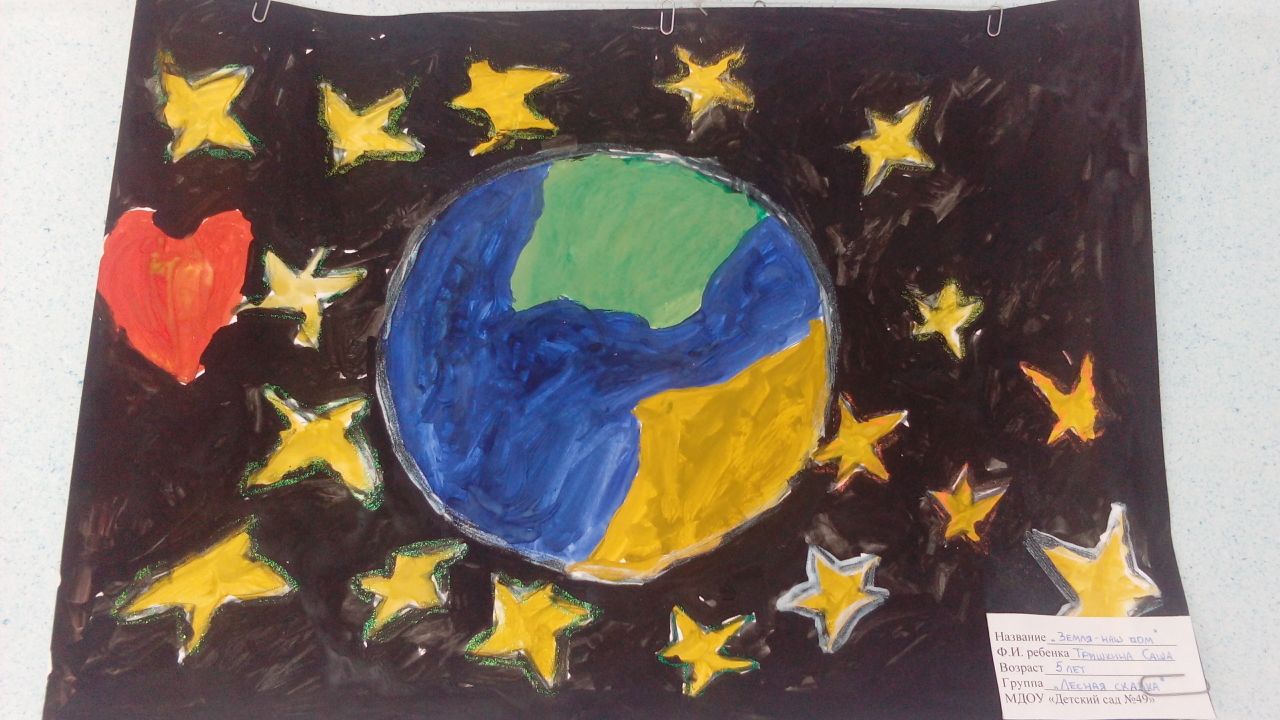 День земли в детском саду рисование